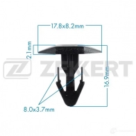 Клипса ZEKKERT 1440208832 BE-1856 8RJK ES