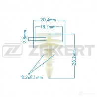 Клипса ZEKKERT 4 LDLZ 1440208853 BE-2205