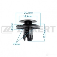 Клипса ZEKKERT 9M 3SHP 1440208860 BE-2318