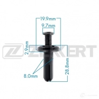 Клипса ZEKKERT 3E 2W1US 1440208890 BE-2714