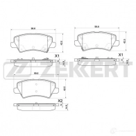 Тормозные колодки дисковые, комплект ZEKKERT BS-1133 1439902204 A7 R9Q