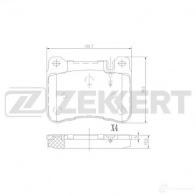 Тормозные колодки дисковые, комплект ZEKKERT 9YK4I F 1439902227 BS-1208