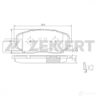 Тормозные колодки дисковые, комплект ZEKKERT BS-1228 4316241 J8I 6BM3