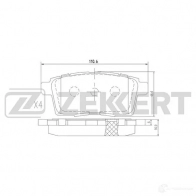 Тормозные колодки дисковые, комплект ZEKKERT GJ 1WY0 4316242 BS-1229