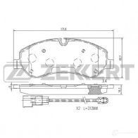 Тормозные колодки дисковые, комплект ZEKKERT Ford Transit 8 (V363) Грузовик 2.2 TDCi RWD 135 л.с. 2013 – наст. время BS-1250 X9UP RK