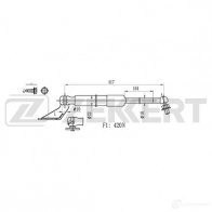 Амортизатор багажника ZEKKERT GF-2381 RF4KW 8 1440209046