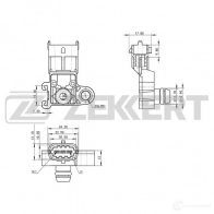 Датчик абсолютного давления ZEKKERT SE-1045 3ORRL F6 Ford Tourneo Connect 2 (С307) 2013 – 2020