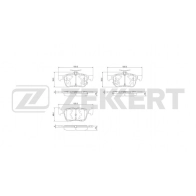 Комплект тормозных колодок, дисковый тормоз Zekkert BS-1288 WWVP YW 1441335382 4251878269778 - Изображение 2