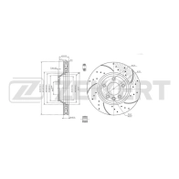 Тормозной диск Zekkert K9N YY BS-5793B 4251878292165 1441335535 - Изображение 2