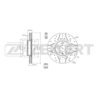 Тормозной диск Zekkert 4251878292202 BS-5845B 1441335542 62TIM 6 - Изображение 2
