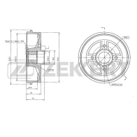 Тормозной барабан Zekkert BS-6612 1441335612 4251878255054 S OQGE - Изображение 2