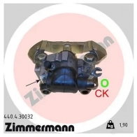 Тормозной суппорт ZIMMERMANN 440430032 C3 G1HL3 Renault Megane (DA) 1 Купе 1.4 16V (DA0D. DA1H. DA0W. DA10) 95 л.с. 1999 – 2003