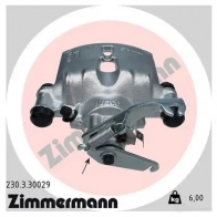 Тормозной суппорт ZIMMERMANN 9 6682W 230330029 905134