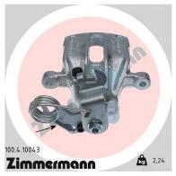 Тормозной суппорт ZIMMERMANN 100410043 Audi A4 YSH DJW