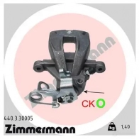 Тормозной суппорт ZIMMERMANN 440330005 Peugeot 207 1 (WA, WC, PF1) Хэтчбек 1.6 110 л.с. 2008 – 2013 A H9LGG