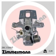 Тормозной суппорт ZIMMERMANN F XZG53 280350067 906028