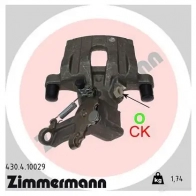 Тормозной суппорт ZIMMERMANN 430410029 VPJIW GL Saab 9-3 (YS3F) 2 Седан 2.0 t BioPower xWD 163 л.с. 2008 – 2015