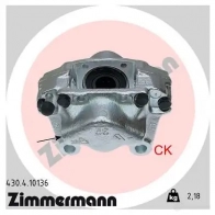 Тормозной суппорт ZIMMERMANN 430410136 LU XGWW9 Opel Astra (F) 1 1991 – 1998