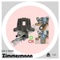 Тормозной суппорт ZIMMERMANN 600310000 907422 3XX SM