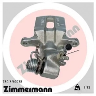 Тормозной суппорт ZIMMERMANN 280350038 ZL 42SQ 906023