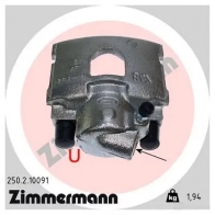 Тормозной суппорт ZIMMERMANN 250210091 RFJ3 M71 905873