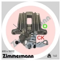 Тормозной суппорт ZIMMERMANN BSQ DC 600410022 907531