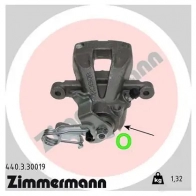 Тормозной суппорт ZIMMERMANN 440330019 Peugeot 307 1 (3H, PF2) Универсал SW 1.6 BioFlex 109 л.с. 2007 – 2008 Q0 MEG