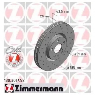 Тормозной диск ZIMMERMANN WNPK Q 904634 180301752