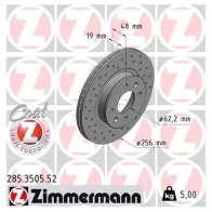 Тормозной диск ZIMMERMANN 906106 92G TY1 285350552