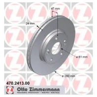 Тормозной диск ZIMMERMANN WQCE 3 470241300 907082