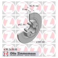 Тормозной диск ZIMMERMANN 470241900 907091 HF 89D