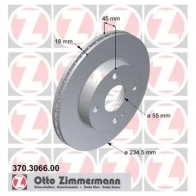 Тормозной диск ZIMMERMANN 370306600 906258 CFC6 Y