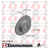 Тормозной диск ZIMMERMANN 590258800 ZESA5 5 907286