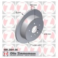 Тормозной диск ZIMMERMANN 590259100 0DP0 AT 907290