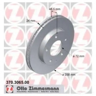 Тормозной диск ZIMMERMANN 9 TBOA0 370306500 1423291539