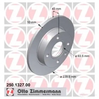 Тормозной диск ZIMMERMANN 905775 250132700 9VA DLF6