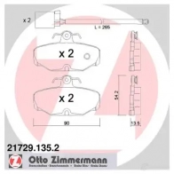 Тормозные колодки, комплект ZIMMERMANN 21729 Ford Scorpio 217291352 20 981