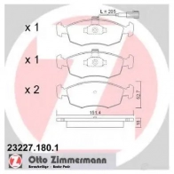 Тормозные колодки, комплект ZIMMERMANN 232271801 Fiat Palio (178) 1 Хэтчбек 1.2 68 л.с. 1999 – 2000 23 227 23228