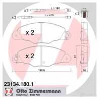 Тормозные колодки, комплект ZIMMERMANN 2 3135 231341801 23137 Citroen Xantia