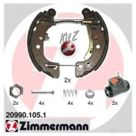 Тормозные колодки барабанные комплект ZIMMERMANN 904808 209901051 HEQ3 G