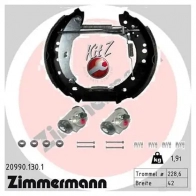 Тормозные колодки барабанные комплект ZIMMERMANN 209901301 P2CXC QT 1211174523