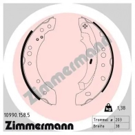 Тормозные колодки комплект ZIMMERMANN 109901585 10BDL ZS Renault Twingo (CN0) 2 Хэтчбек 1.6 RS (CN0N. CN0R. CN0S) 133 л.с. 2008 – 2025