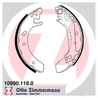Барабанные тормозные колодки, комплект ZIMMERMANN QTIQ YB 109901180 904146