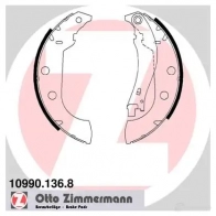 Барабанные тормозные колодки, комплект ZIMMERMANN Peugeot 306 1 (7A, 7C, N3, N5) Хэтчбек 1.9 DT 90 л.с. 1993 – 2001 109901368 3DNO K13