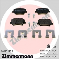 Тормозные колодки комплект ZIMMERMANN 205101752 Volvo XC40 7 SJEU