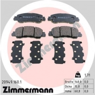Тормозные колодки комплект ZIMMERMANN Mitsubishi Eclipse Cross 209491601 2 ESS5O