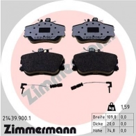 Тормозные колодки комплект ZIMMERMANN 3QZ2 SP 214399001 1437870953