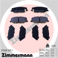 Тормозные колодки комплект ZIMMERMANN 215681501 OX31 J 1437930180