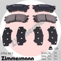 Тормозные колодки комплект ZIMMERMANN 904999 217541651 2175 4 21755