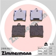 Тормозные колодки комплект ZIMMERMANN 1437871075 219199501 D 26FUSJ